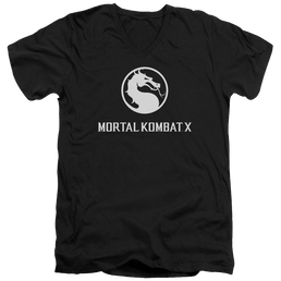 Mortal Kombat Dragon Logo Men's V-Neck T-Shirt Men's V-Neck T-Shirt Mortal Kombat   