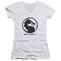 Mortal Kombat Seal Juniors V-Neck T-Shirt Juniors V-Neck T-Shirt Mortal Kombat   