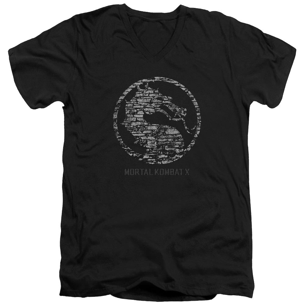 Mortal Kombat Stone Seal Men's V-Neck T-Shirt Men's V-Neck T-Shirt Mortal Kombat   