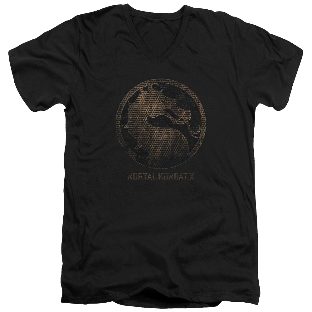 Mortal Kombat Metal Seal Men's V-Neck T-Shirt Men's V-Neck T-Shirt Mortal Kombat   