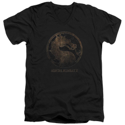 Mortal Kombat Metal Seal Men's V-Neck T-Shirt Men's V-Neck T-Shirt Mortal Kombat   