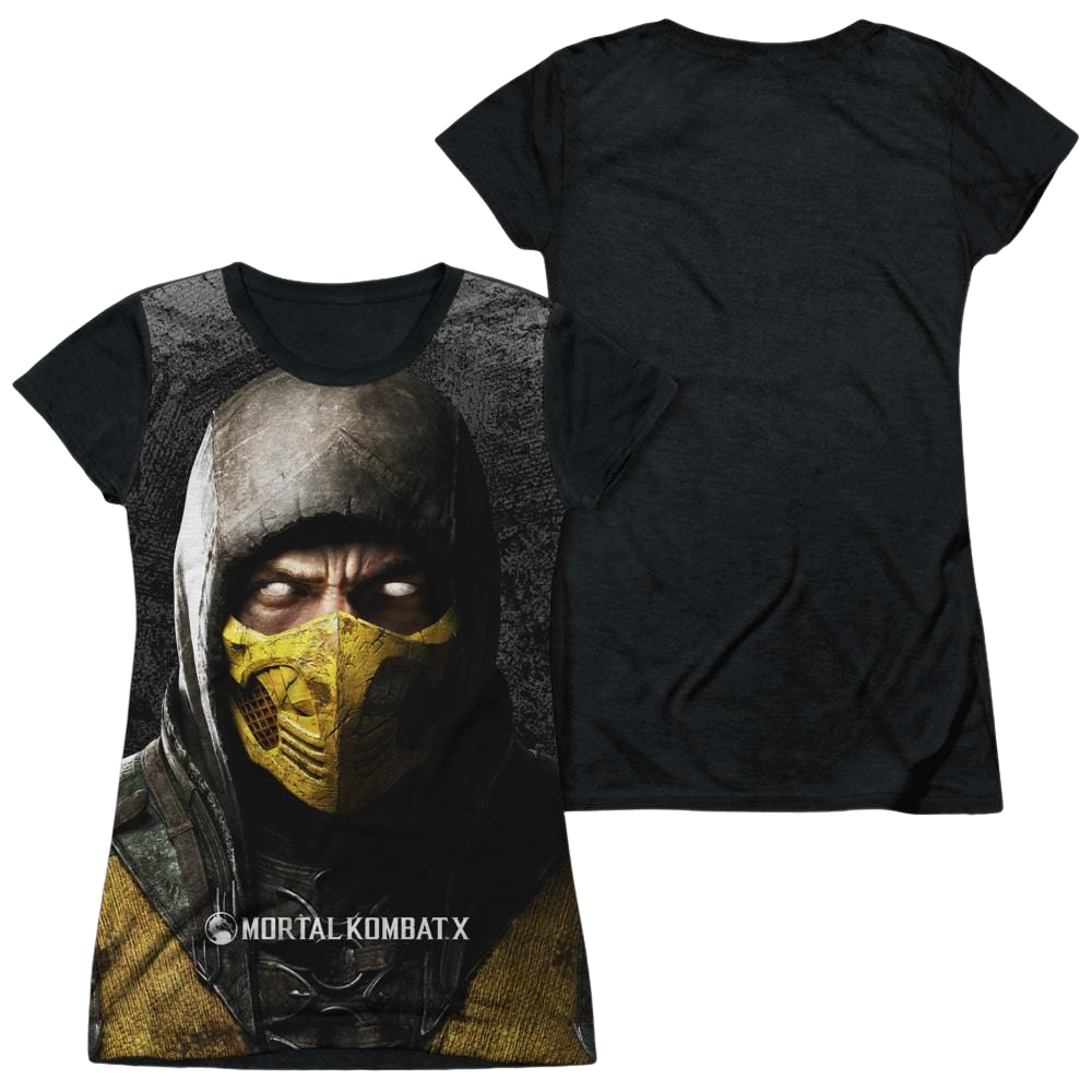 Mortal Kombat Finish Him Juniors Black Back T-Shirt Juniors Black Back T-Shirt Mortal Kombat   