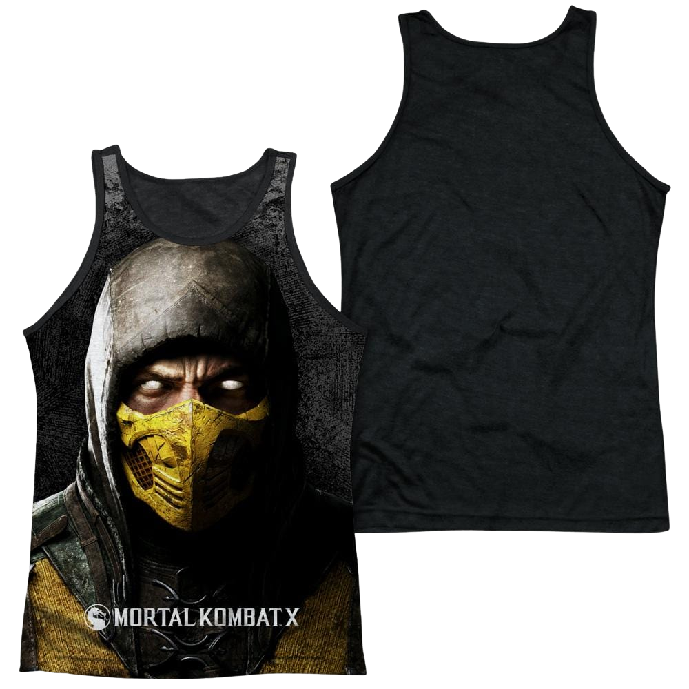 Mortal Kombat Finish Him Men's Black Back Tank Men's Black Back Tank Mortal Kombat   