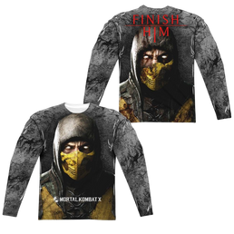 Mortal Kombat Finish Him Men's All-Over Print T-Shirt Men's All-Over Print Long Sleeve Mortal Kombat   
