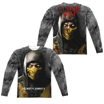 Mortal Kombat Finish Him men's all-over print long sleeve