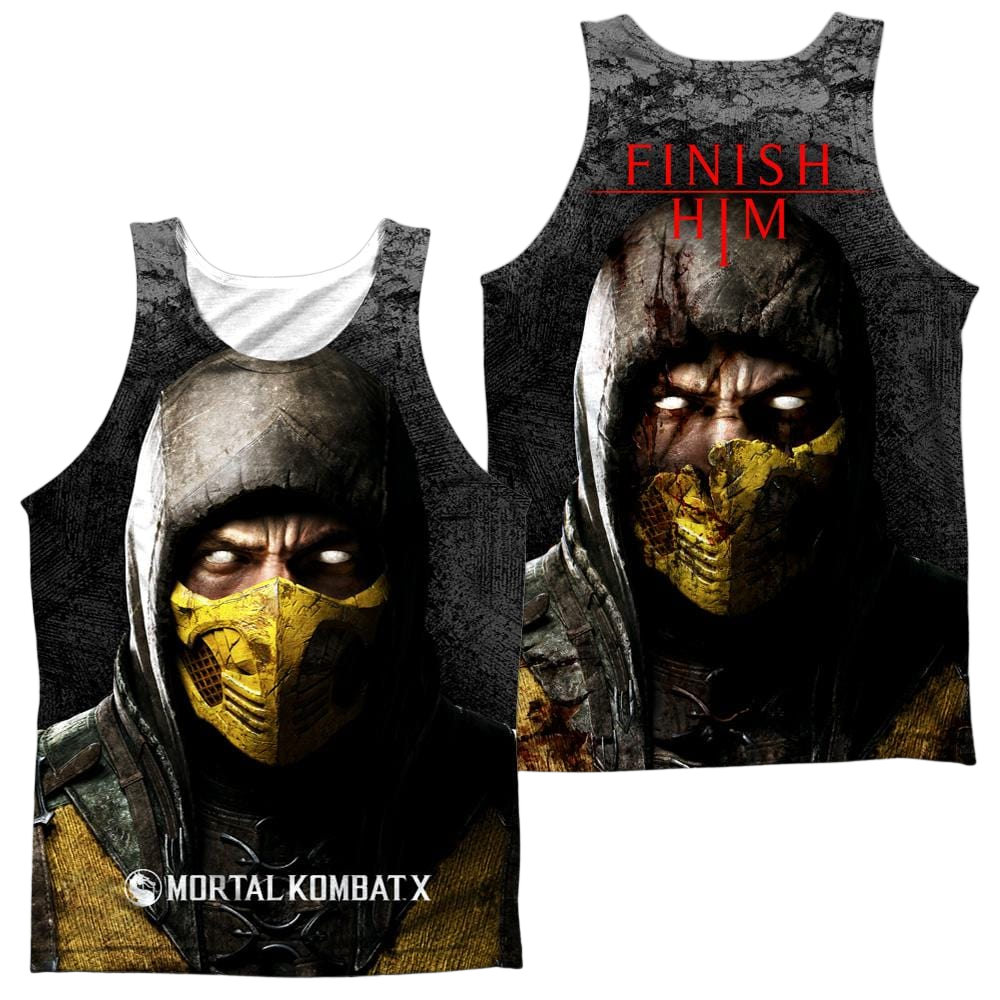 Mortal Kombat Finish Him Men's All Over Print Tank Men's All Over Print Tank Mortal Kombat   