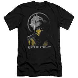 Mortal Kombat X Scorpion Bust Premium Adult Slim Fit T-Shirt Men's Premium Slim Fit T-Shirt Mortal Kombat   
