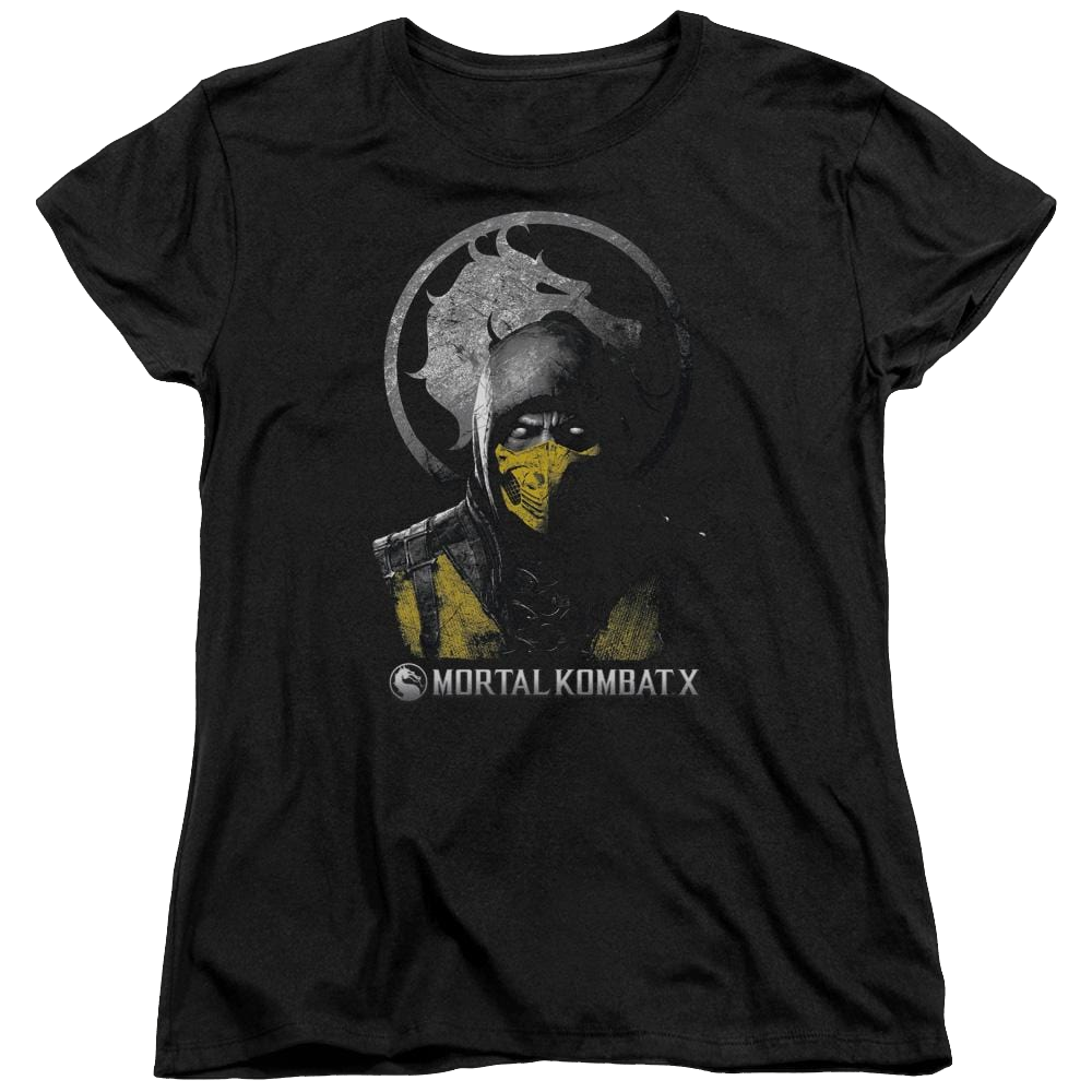 Mortal Kombat Scorpion Bust Women's T-Shirt Women's T-Shirt Mortal Kombat   