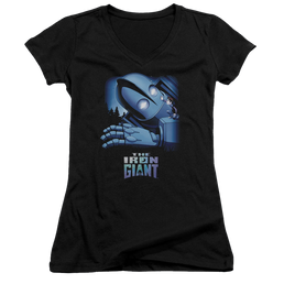 Iron Giant, The Giant And Hogarth - Juniors V-Neck T-Shirt Juniors V-Neck T-Shirt The Iron Giant   