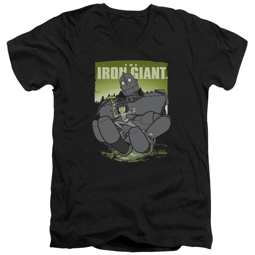 Iron Giant, The Helping Hand - Men's V-Neck T-Shirt Men's V-Neck T-Shirt The Iron Giant   