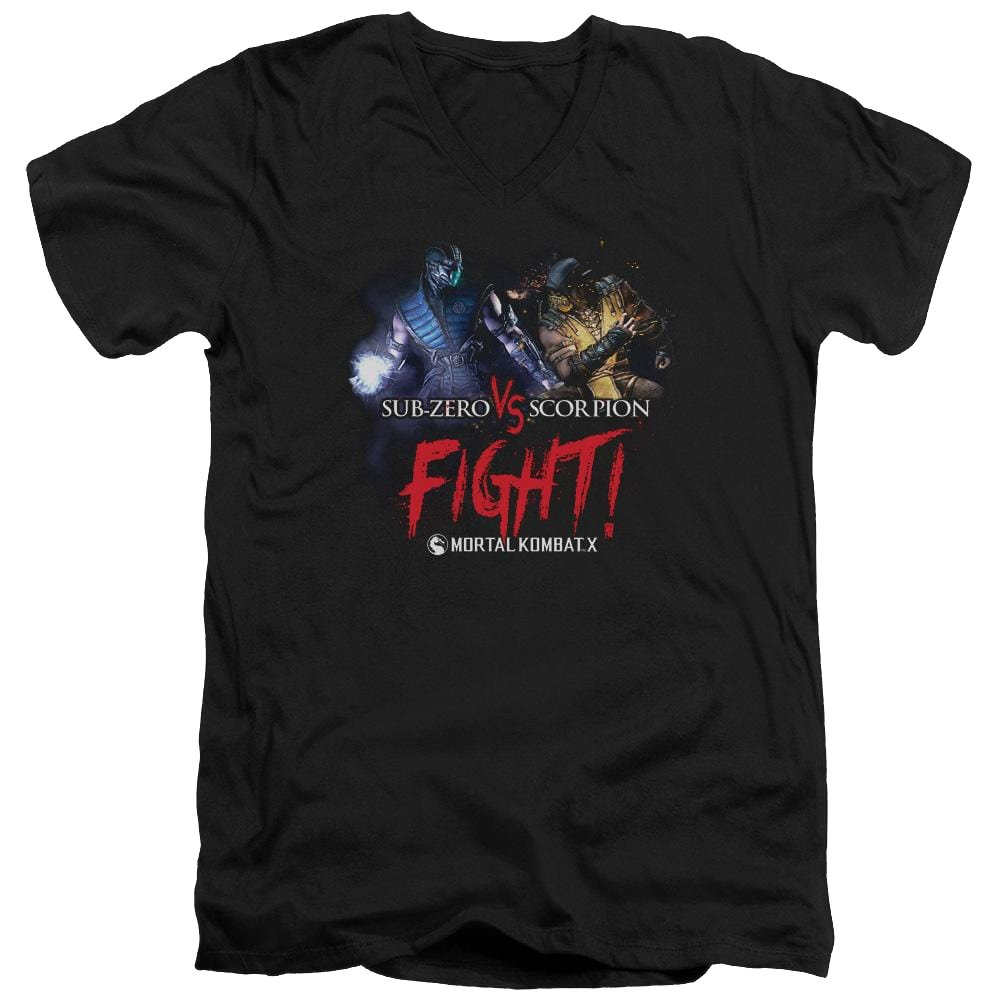 Mortal Kombat Fight Men's V-Neck T-Shirt Men's V-Neck T-Shirt Mortal Kombat   