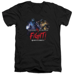 Mortal Kombat Fight Men's V-Neck T-Shirt Men's V-Neck T-Shirt Mortal Kombat   
