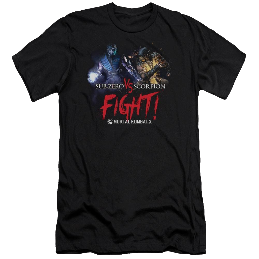 Mortal Kombat X Fight Premium Adult Slim Fit T-Shirt Men's Premium Slim Fit T-Shirt Mortal Kombat   
