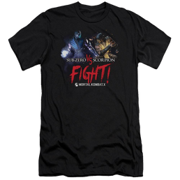 Mortal Kombat X Fight Premium Adult Slim Fit T-Shirt Men's Premium Slim Fit T-Shirt Mortal Kombat   