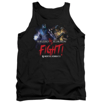 Black men's tank with Mortal Kombat Fight graphic