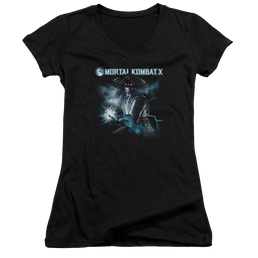 Mortal Kombat Raiden Juniors V-Neck T-Shirt Juniors V-Neck T-Shirt Mortal Kombat   