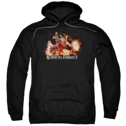 Mortal Kombat Scorpio Flames Pullover Hoodie Pullover Hoodie Mortal Kombat   