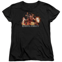 Mortal Kombat Scorpio Flames Women's T-Shirt Women's T-Shirt Mortal Kombat   