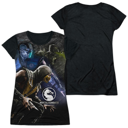 Mortal Kombat Three Of A Kind Juniors Black Back T-Shirt Juniors Black Back T-Shirt Mortal Kombat   