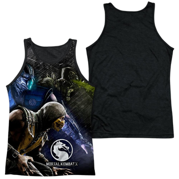 Mortal Kombat Three Of A Kind men's black back tank