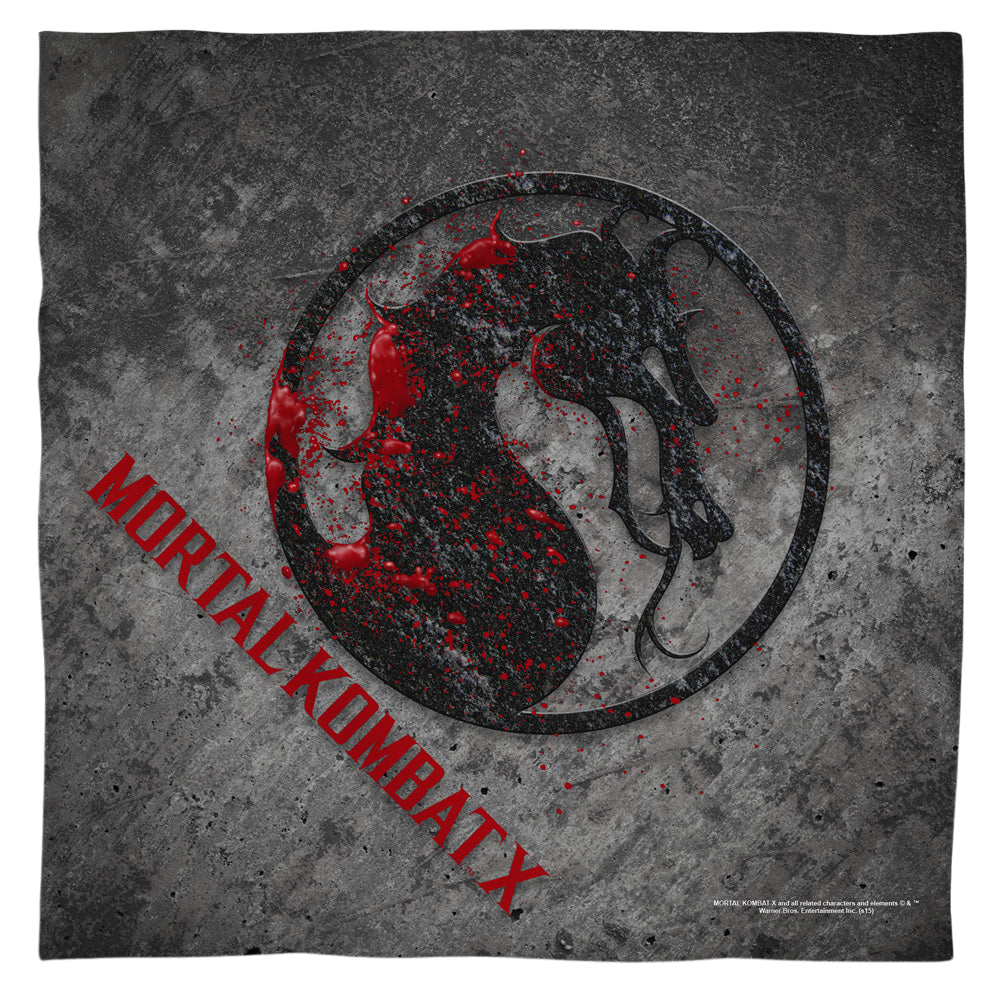 Mortal Kombat Stone Logo - Bandana Bandanas Mortal Kombat   