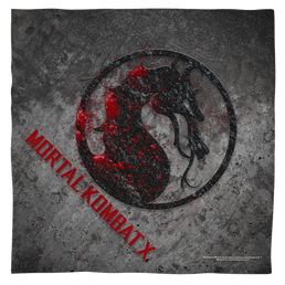 Mortal Kombat Stone Logo - Bandana Bandanas Mortal Kombat   