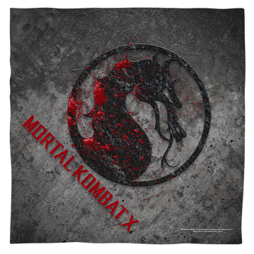 Mortal Kombat Stone Logo - Bandana Bandanas Mortal Kombat   