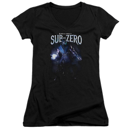 Mortal Kombat Sub-zero Juniors V-Neck T-Shirt Juniors V-Neck T-Shirt Mortal Kombat   