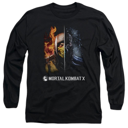 Mortal Kombat Fire And Ice Men's Long Sleeve T-Shirt Men's Long Sleeve T-Shirt Mortal Kombat   