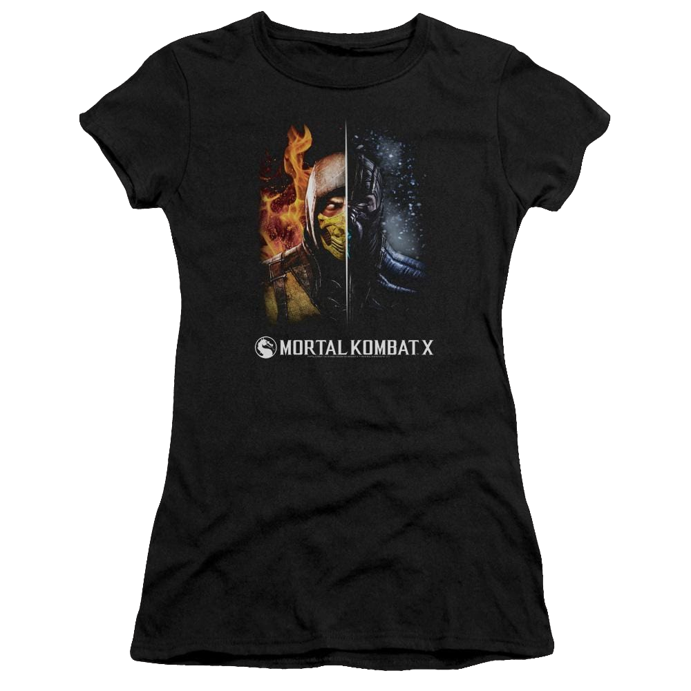 Mortal Kombat Fire And Ice Juniors T-Shirt Juniors T-Shirt Mortal Kombat   