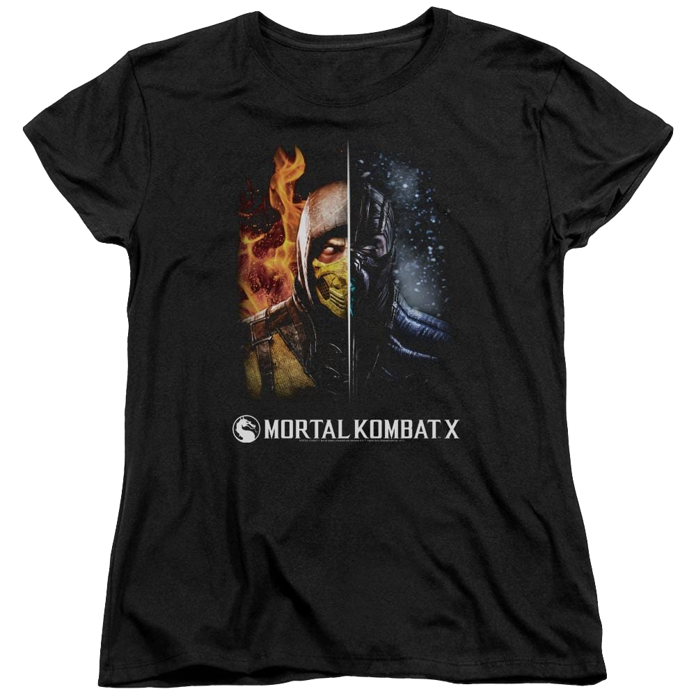 Mortal Kombat Fire And Ice Women's T-Shirt Women's T-Shirt Mortal Kombat   