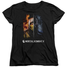 Mortal Kombat Fire And Ice Women's T-Shirt Women's T-Shirt Mortal Kombat   