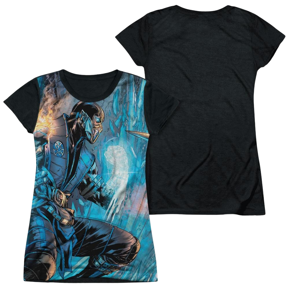 Mortal Kombat Kombat Comic Juniors Black Back T-Shirt Juniors Black Back T-Shirt Mortal Kombat   