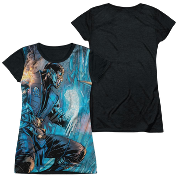 Mortal Kombat Kombat Comic Juniors Black Back T-Shirt Juniors Black Back T-Shirt Mortal Kombat   