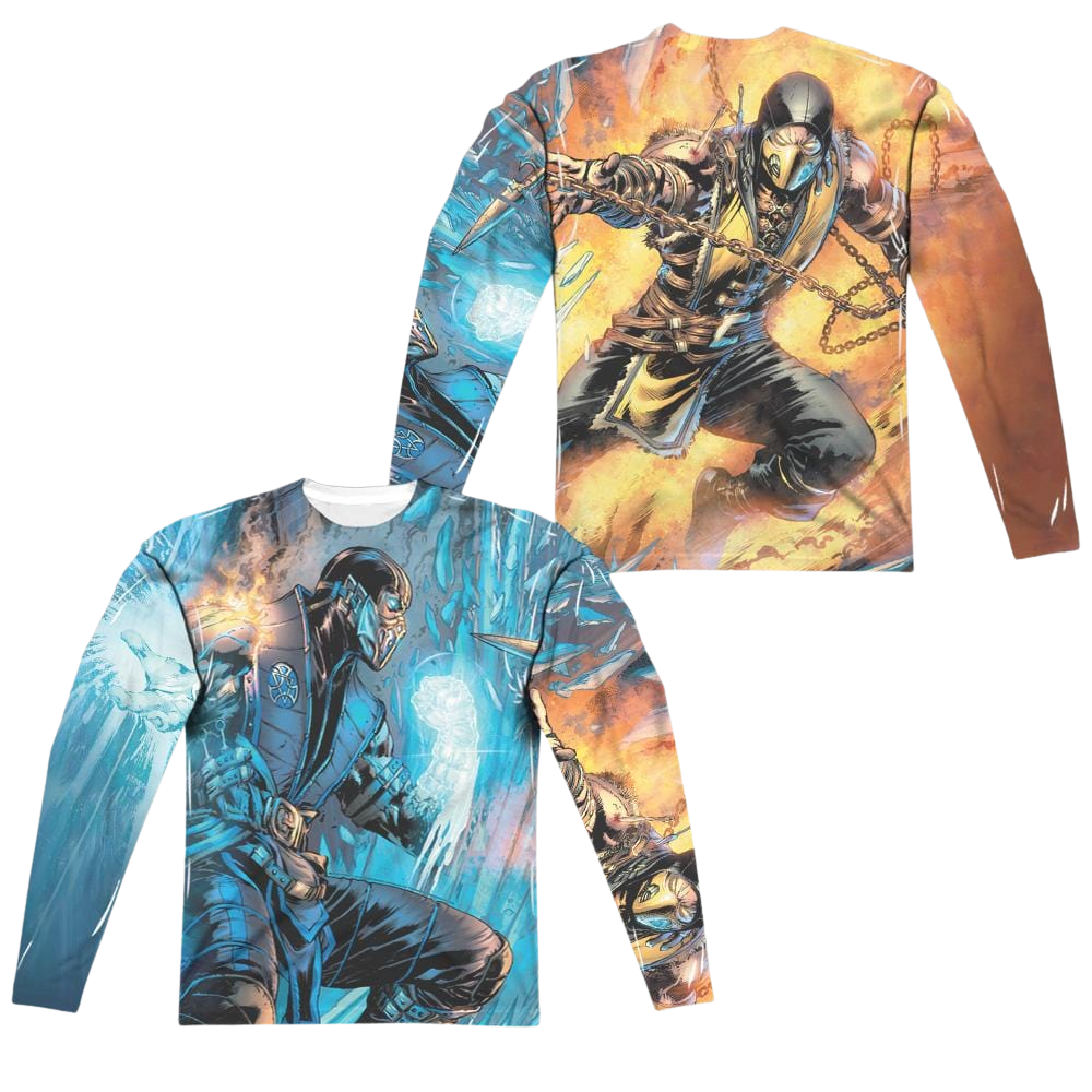 Mortal Kombat Kombat Comic Men's All-Over Print T-Shirt Men's All-Over Print Long Sleeve Mortal Kombat   