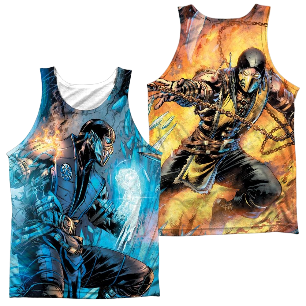 Mortal Kombat Kombat Comic Men's All Over Print Tank Men's All Over Print Tank Mortal Kombat   