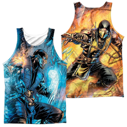Mortal Kombat Kombat Comic Men's All Over Print Tank Men's All Over Print Tank Mortal Kombat   