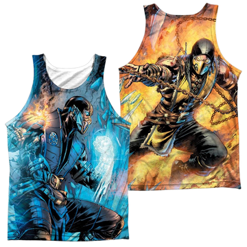 Mortal Kombat Kombat Comic Men's All Over Print Tank Men's All Over Print Tank Mortal Kombat   
