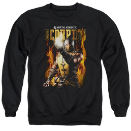 Mortal Kombat Scorpion Men's Crewneck Sweatshirt Men's Crewneck Sweatshirt Mortal Kombat   