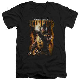 Mortal Kombat Scorpion Men's V-Neck T-Shirt Men's V-Neck T-Shirt Mortal Kombat   