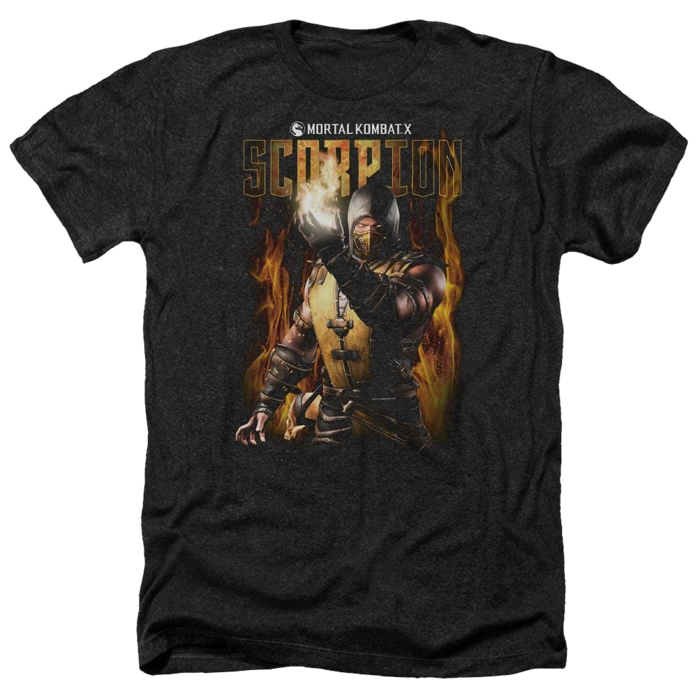 Mortal Kombat Scorpion Men's Heather T-Shirt Men's Heather T-Shirt Mortal Kombat   