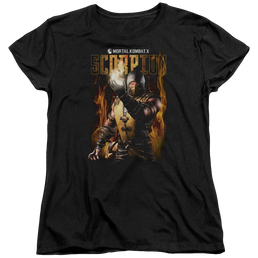 Mortal Kombat Scorpion Women's T-Shirt Women's T-Shirt Mortal Kombat   