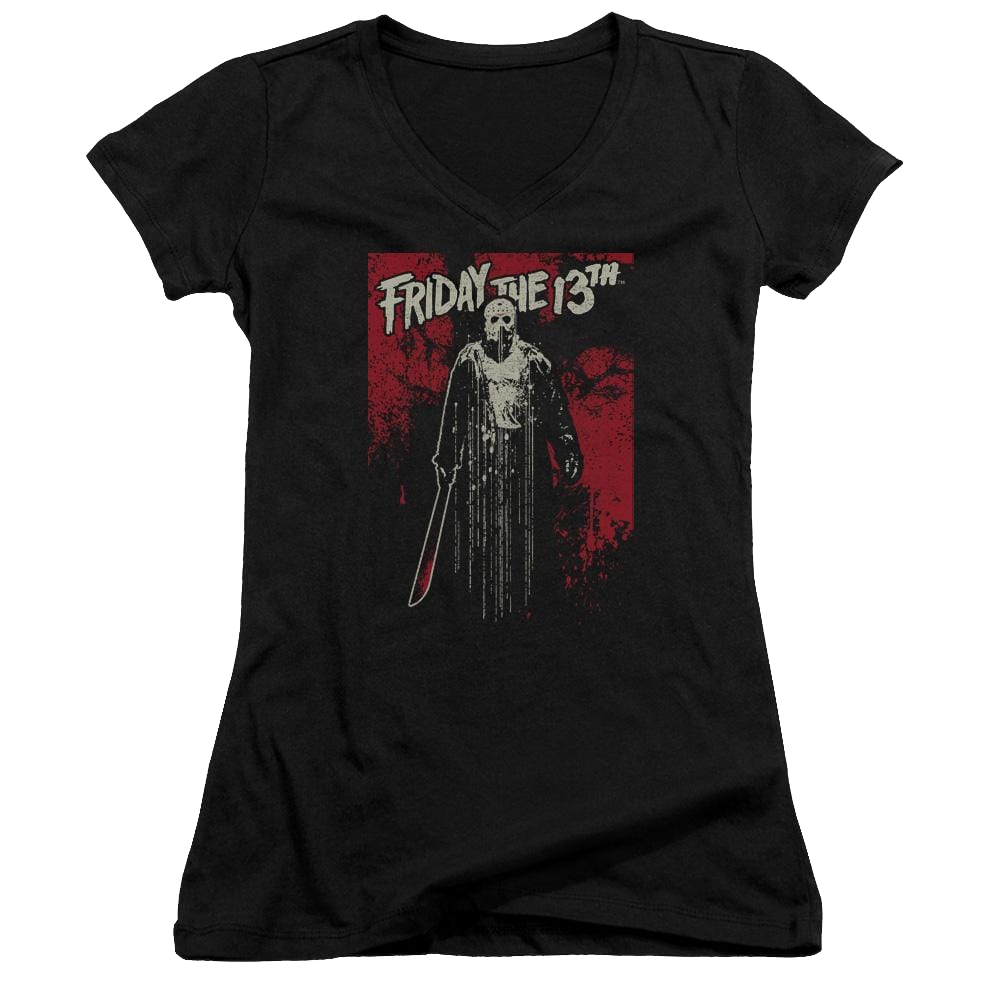 Friday The 13th Drip - Juniors V-Neck T-Shirt Juniors V-Neck T-Shirt Friday The 13th   