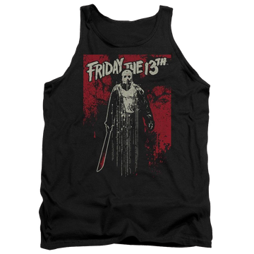 Black men's tank with Friday The 13th Drip graphic