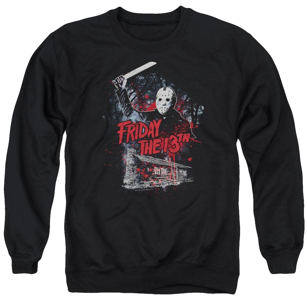 Friday The 13th Cabin - Men's Crewneck Sweatshirt Men's Crewneck Sweatshirt Friday The 13th   