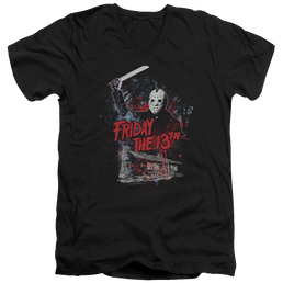 Friday The 13th Cabin - Men's V-Neck T-Shirt Men's V-Neck T-Shirt Friday The 13th   