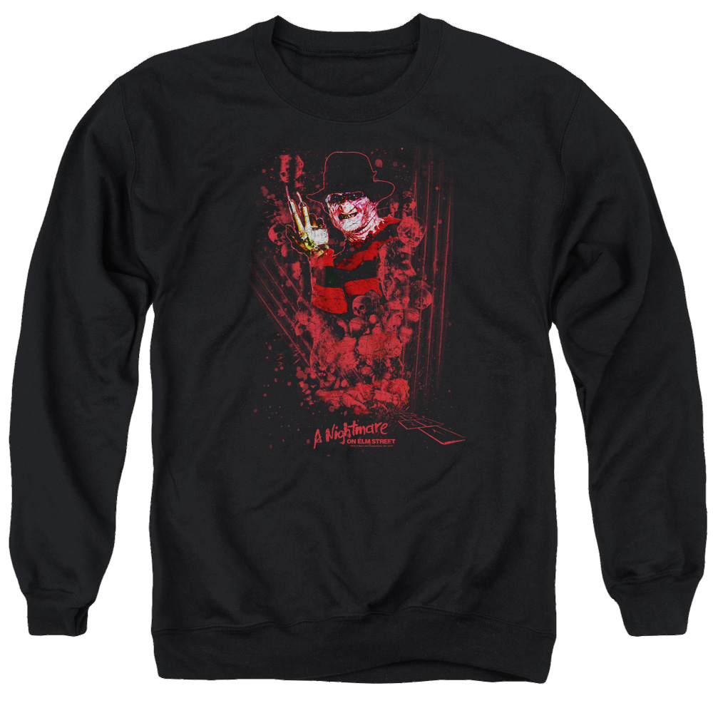 A Nightmare on Elm Street One Two Freddys Coming For You - Men's Crewneck Sweatshirt Men's Crewneck Sweatshirt A Nightmare on Elm Street   