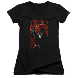 Friday The 13th Jason Lives - Juniors V-Neck T-Shirt Juniors V-Neck T-Shirt Friday The 13th   