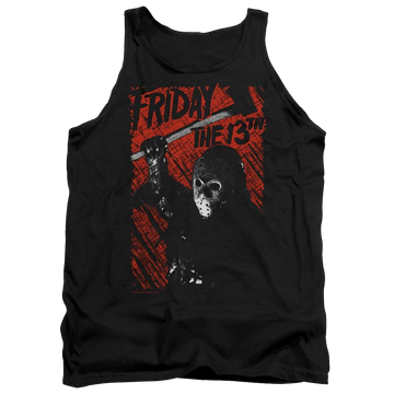 Black men's tank with Friday The 13th Jason Lives graphic