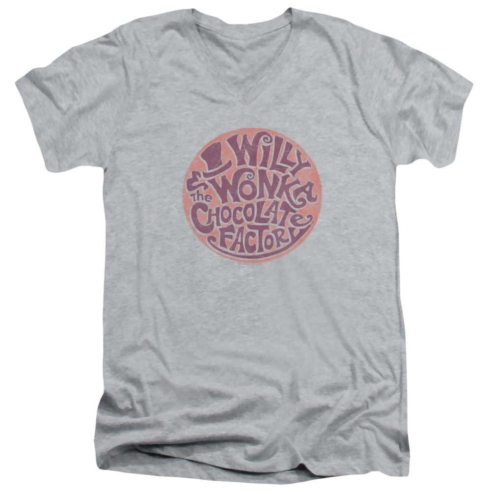 Willy Wonka & the Chocolate Factory Circle Logo Men's V-Neck T-Shirt Men's V-Neck T-Shirt Willy Wonka and the Chocolate Factory   